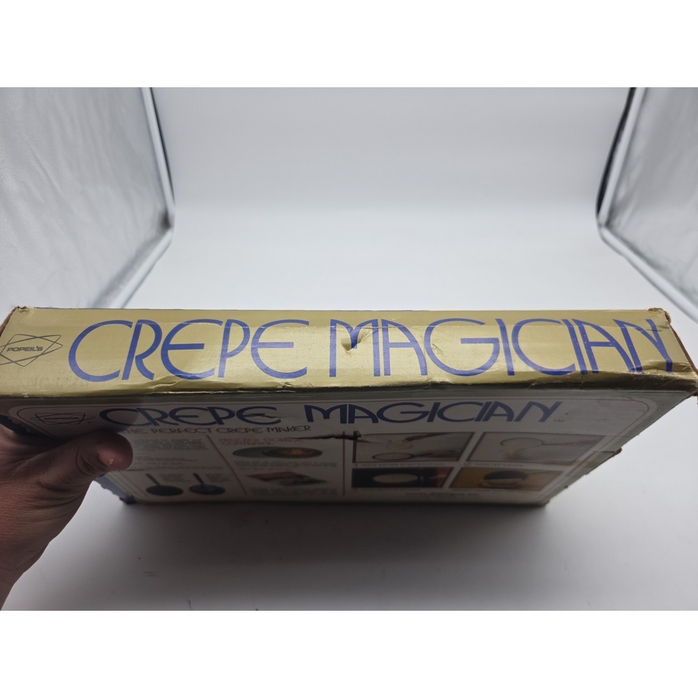 Popeil's Crepe Magician Pan Recipe Book Storage Dupont Teflon 1975 Vtg in Box - Picture 8 of 9